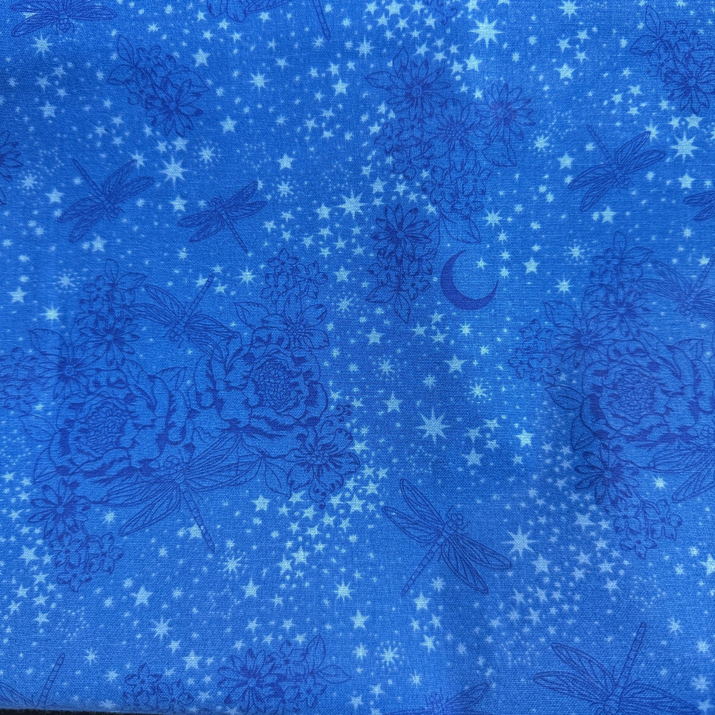 Blue floral moon