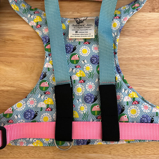 Lady Bug floral with multi-colored straps XL/adult small