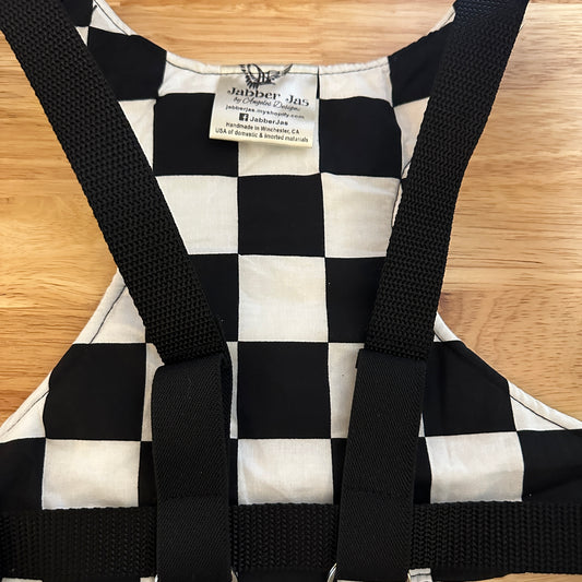 Checkered XL/adult small with black straps